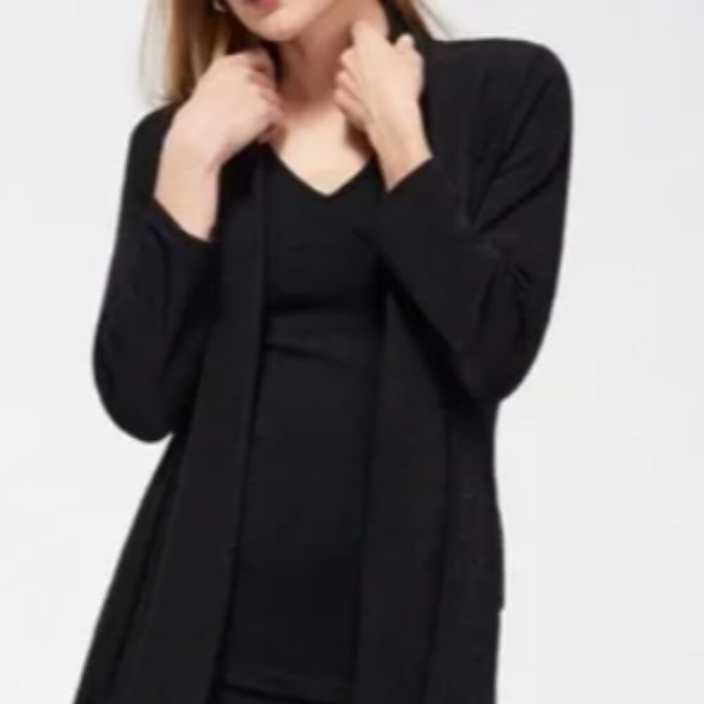 Chico’s Travelers Tank & Cardigan Jacket Set | Size 2 (US Large 12–14) | Black‎